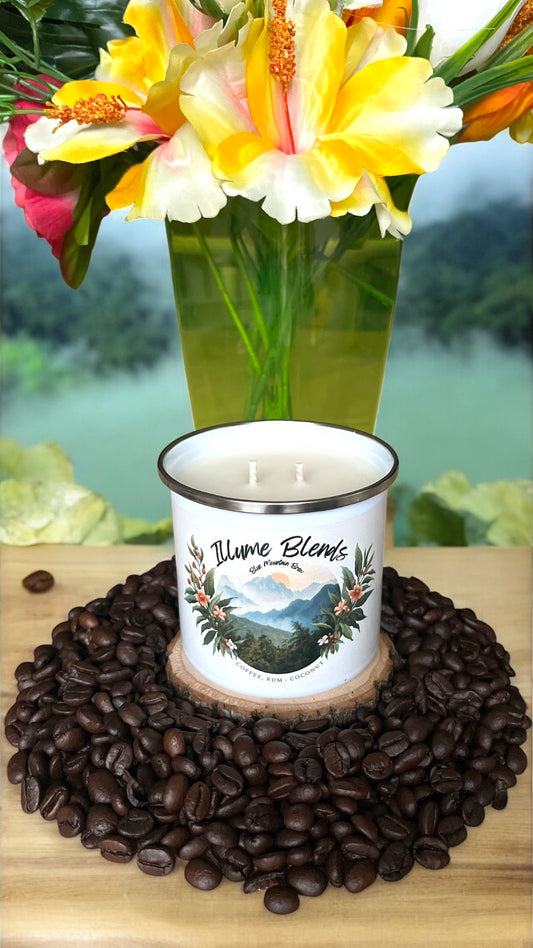 Blue Mountain Brew – Coffee • Rum • Caramel Maple
Hand-Poured Candle Inspired by Jamaica