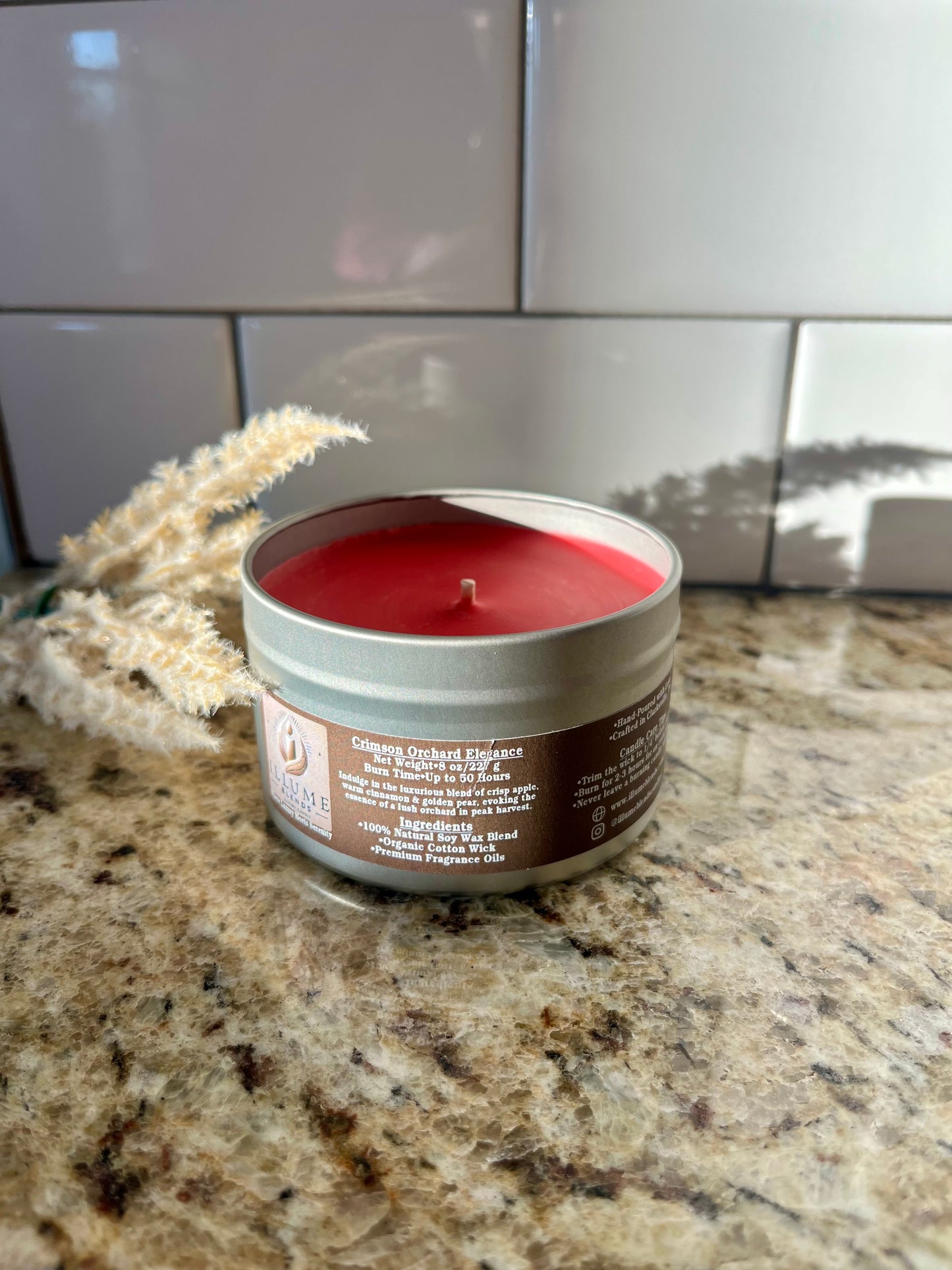 Crimson Orchard Elegance | Luxury Candle